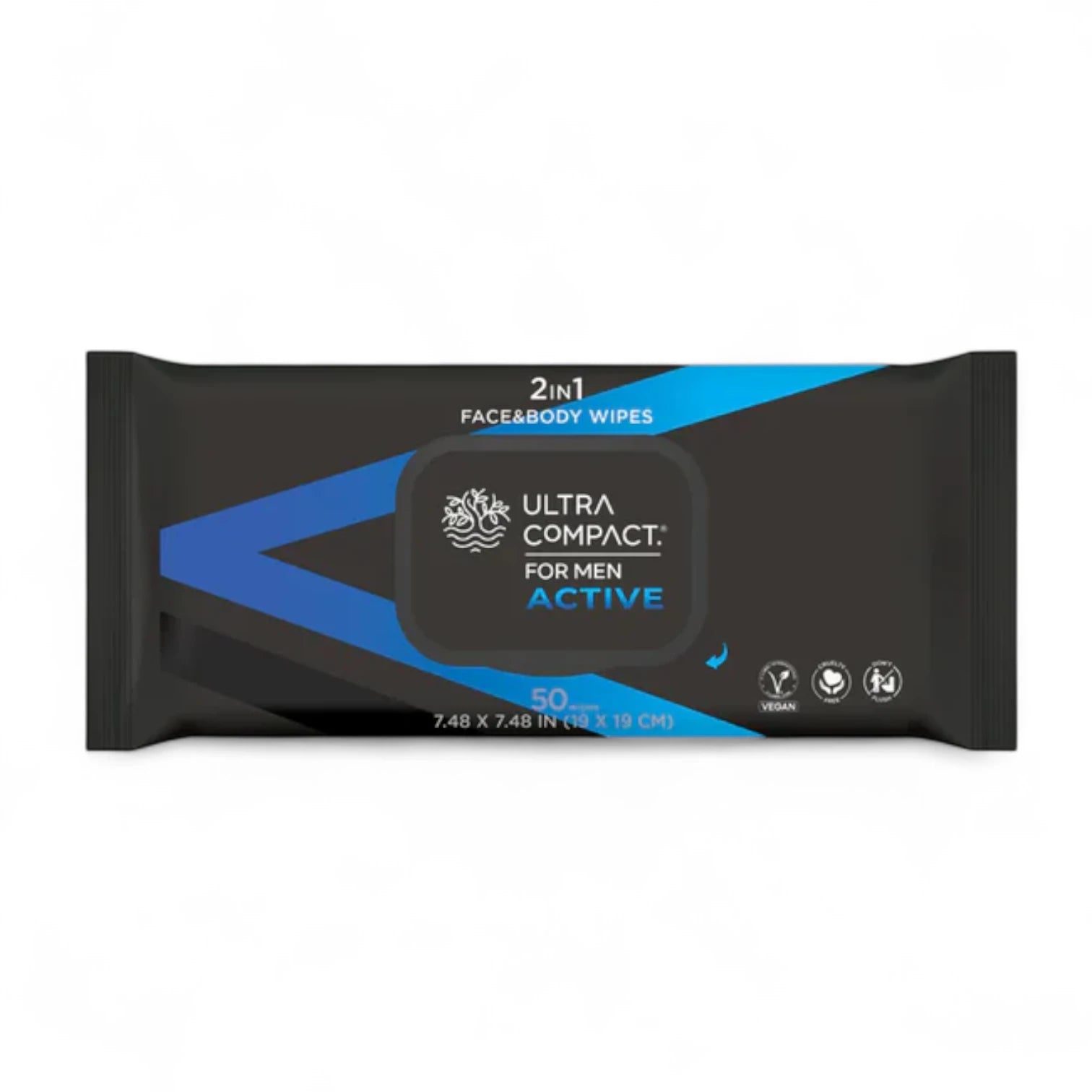 Ultra Compact 2-in-1 Face & Body Wipes for Men – 40 PCS | Extra Thick, Alcohol-Free, Aloe Vera & Vitamin E, On-the-Go Cleansing - Damoo