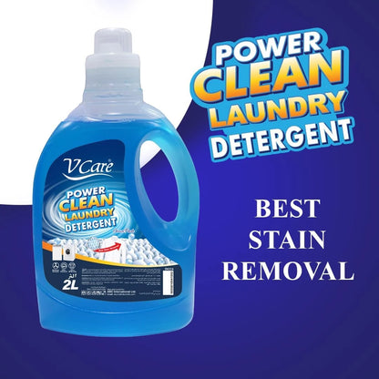V Care Laundry Detergent Liquid 2L – Ocean Fresh Scent | Powerful Stain Removal & Long-Lasting Freshness | Suitable for All Washing Machines - Damoo