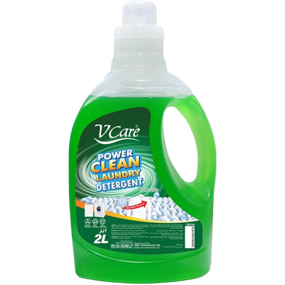 V Care Laundry Detergent Liquid 2L – White Tulip & Iris Scent | Powerful Stain Removal & Long-Lasting Freshness | Suitable for All Washing Machines - Damoo