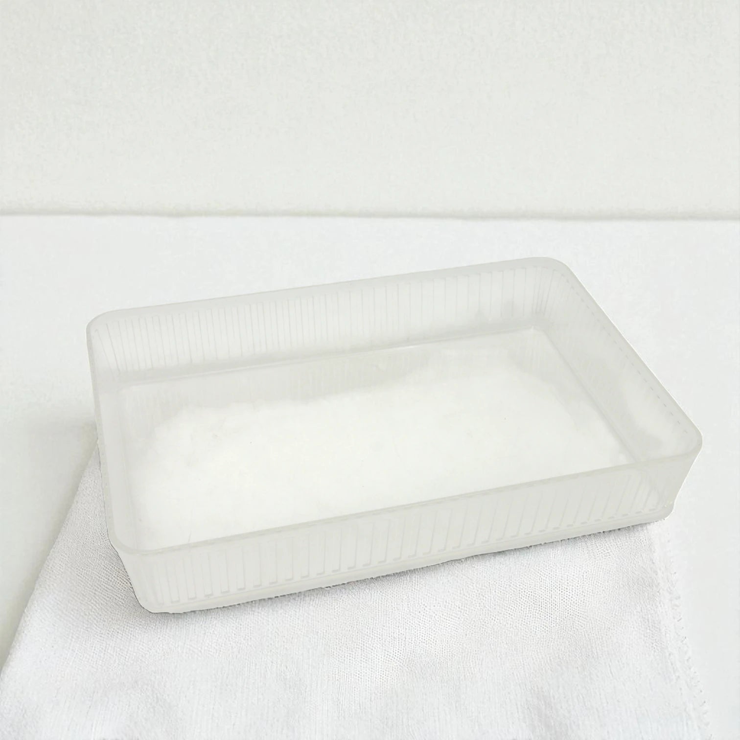 Vague Clear Acrylic Rectangular Serving Tray with Lid – Elegant Design, Durable & Lightweight, Ideal for Sweets, Snacks, or Display – Multipurpose Storage Box with Handle Lid - Damoo