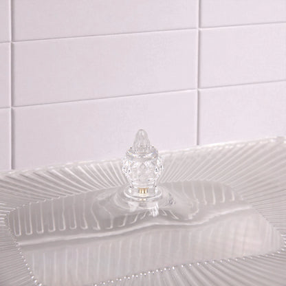 Vague Clear Acrylic Rectangular Serving Tray with Lid – Elegant Design, Durable & Lightweight, Ideal for Sweets, Snacks, or Display – Multipurpose Storage Box with Handle Lid - Damoo
