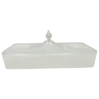 Vague Clear Acrylic Rectangular Serving Tray with Lid – Elegant Design, Durable & Lightweight, Ideal for Sweets, Snacks, or Display – Multipurpose Storage Box with Handle Lid - Damoo