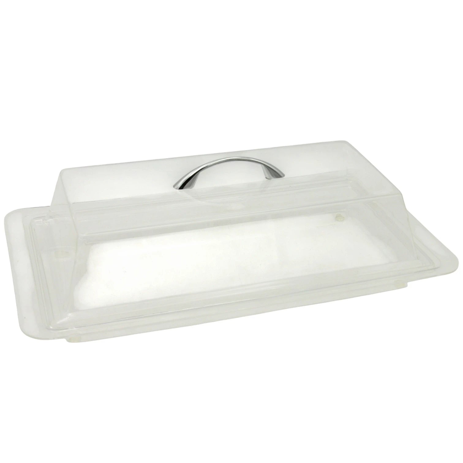 Vague Rectangular Bread Display Box with Clear Acrylic Lid – Stylish Covered Serving Tray for Bread, Pastries & Snacks – Ideal for Buffet, Bakery & Home Use - Damoo