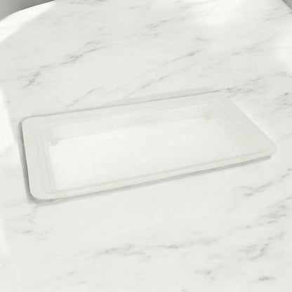 Vague Rectangular Bread Display Box with Clear Acrylic Lid – Stylish Covered Serving Tray for Bread, Pastries & Snacks – Ideal for Buffet, Bakery & Home Use - Damoo