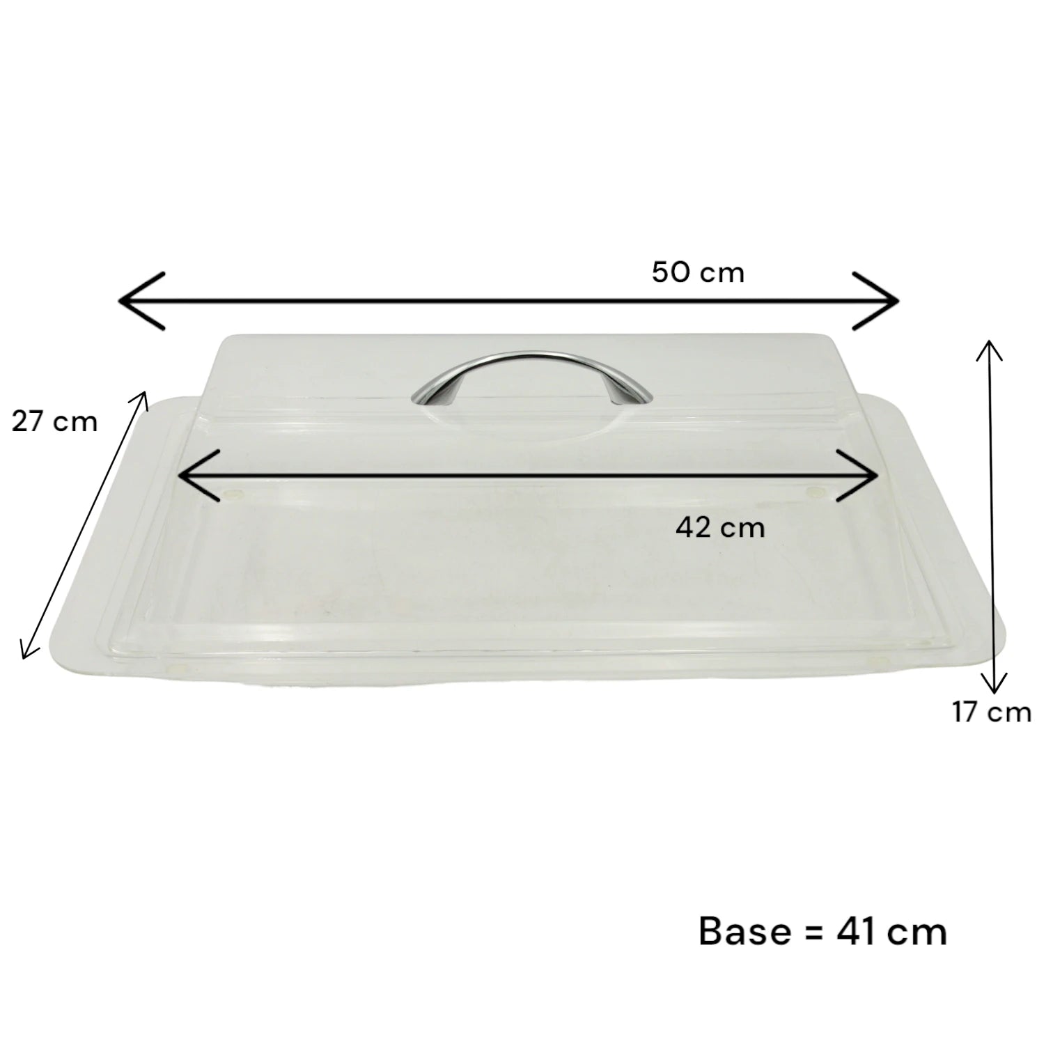 Vague Rectangular Bread Display Box with Clear Acrylic Lid – Stylish Covered Serving Tray for Bread, Pastries & Snacks – Ideal for Buffet, Bakery & Home Use - Damoo