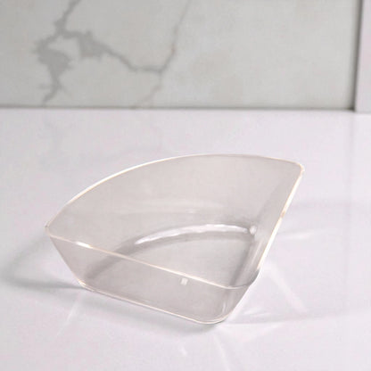 Vague Round Acrylic Sectioned Serving Tray with Lid – 5-Compartment Clear Organizer for Snacks, Sweets, or Dry Fruits – Elegant Display with Handle, Durable & Lightweight - Damoo