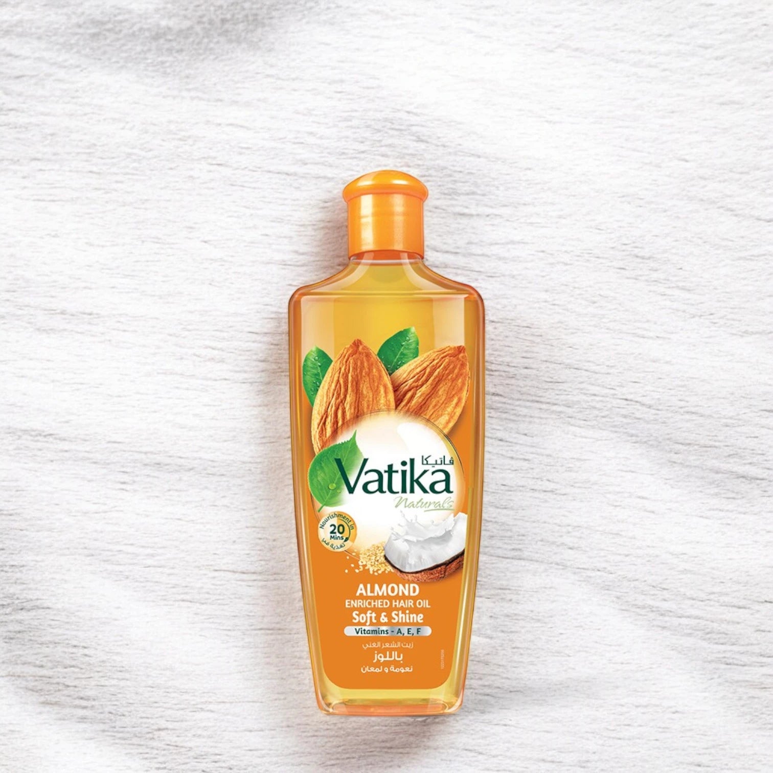 Vatika Naturals Almond Enriched Hair Oil – 300ml | With Vitamins A, E & F | Nourishes, Softens & Adds Shine | Controls Damage from Heat & Styling | Paraben, Sulphate & Silicone-Free | For All Hair Types - Damoo