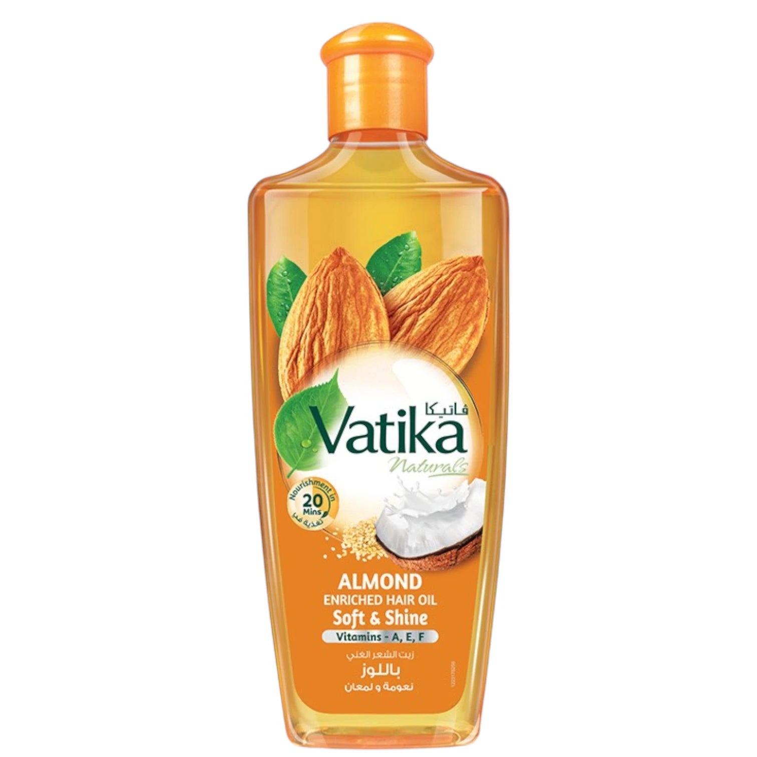 Vatika Naturals Almond Enriched Hair Oil – 300ml | With Vitamins A, E & F | Nourishes, Softens & Adds Shine | Controls Damage from Heat & Styling | Paraben, Sulphate & Silicone-Free | For All Hair Types - Damoo