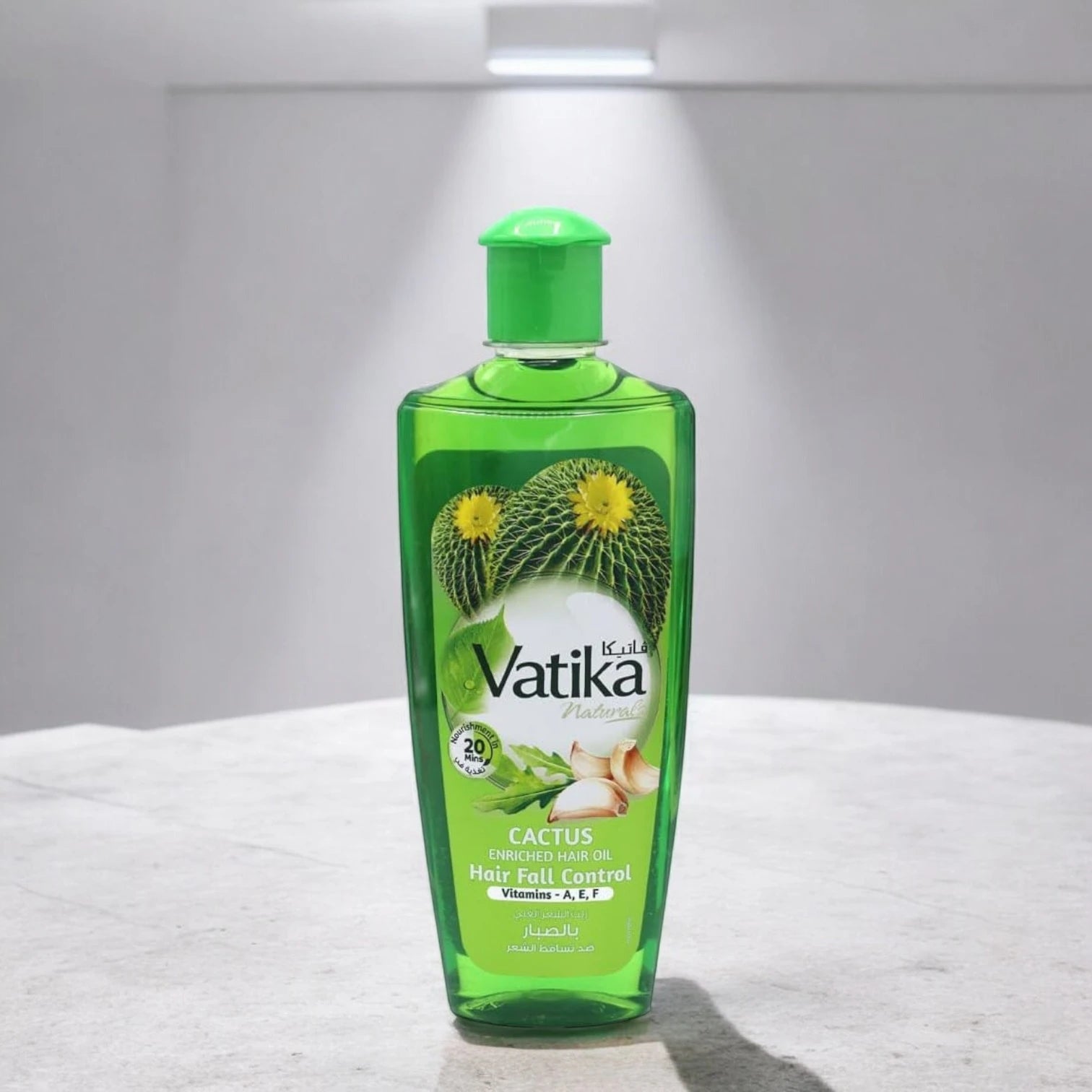 Vatika Naturals Cactus Enriched Hair Oil – 300ml | With Cactus, Ginger & Garlic Extracts | Strengthens Hair, Reduces Breakage & Boosts Shine | Sulphate & Paraben Free | For All Hair Types - Damoo