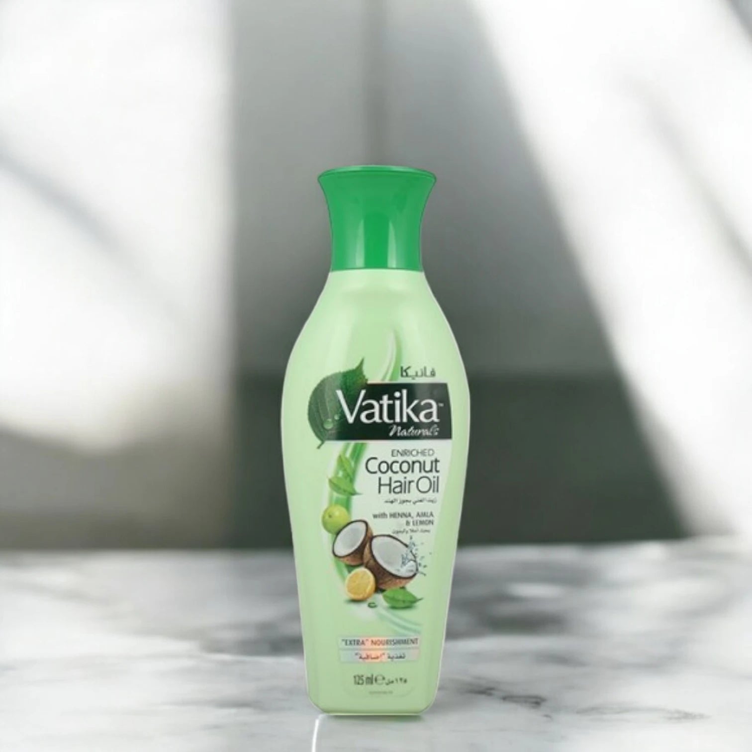 Vatika Naturals Enriched Coconut Hair Oil with Henna, Amla & Lemon – 125ml | Nourishing Hair Oil for Strength, Growth & Shine | For All Hair Types - Damoo
