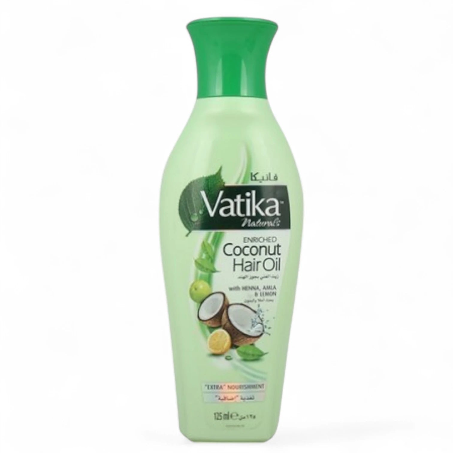 Vatika Naturals Enriched Coconut Hair Oil with Henna, Amla & Lemon – 125ml | Nourishing Hair Oil for Strength, Growth & Shine | For All Hair Types - Damoo