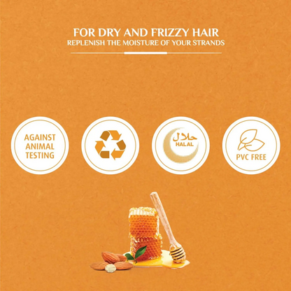 Vatika Naturals Moisture Treatment Shampoo | 2 x 400ml | With Almond, Honey & Vatika Oils | For Dry & Frizzy Hair | Deep Nourishment & Hydration - Damoo