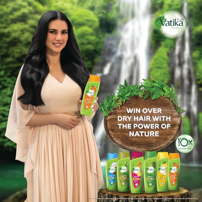 Vatika Naturals Moisture Treatment Shampoo | 2 x 400ml | With Almond, Honey & Vatika Oils | For Dry & Frizzy Hair | Deep Nourishment & Hydration - Damoo