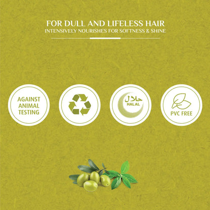 Vatika Naturals Nourish & Protect Shampoo | Twin Pack (2 x 400ml) | Enriched with Olive, Henna & Almond Extracts | For Normal Hair | With Nourishing Vatika Oils - Damoo