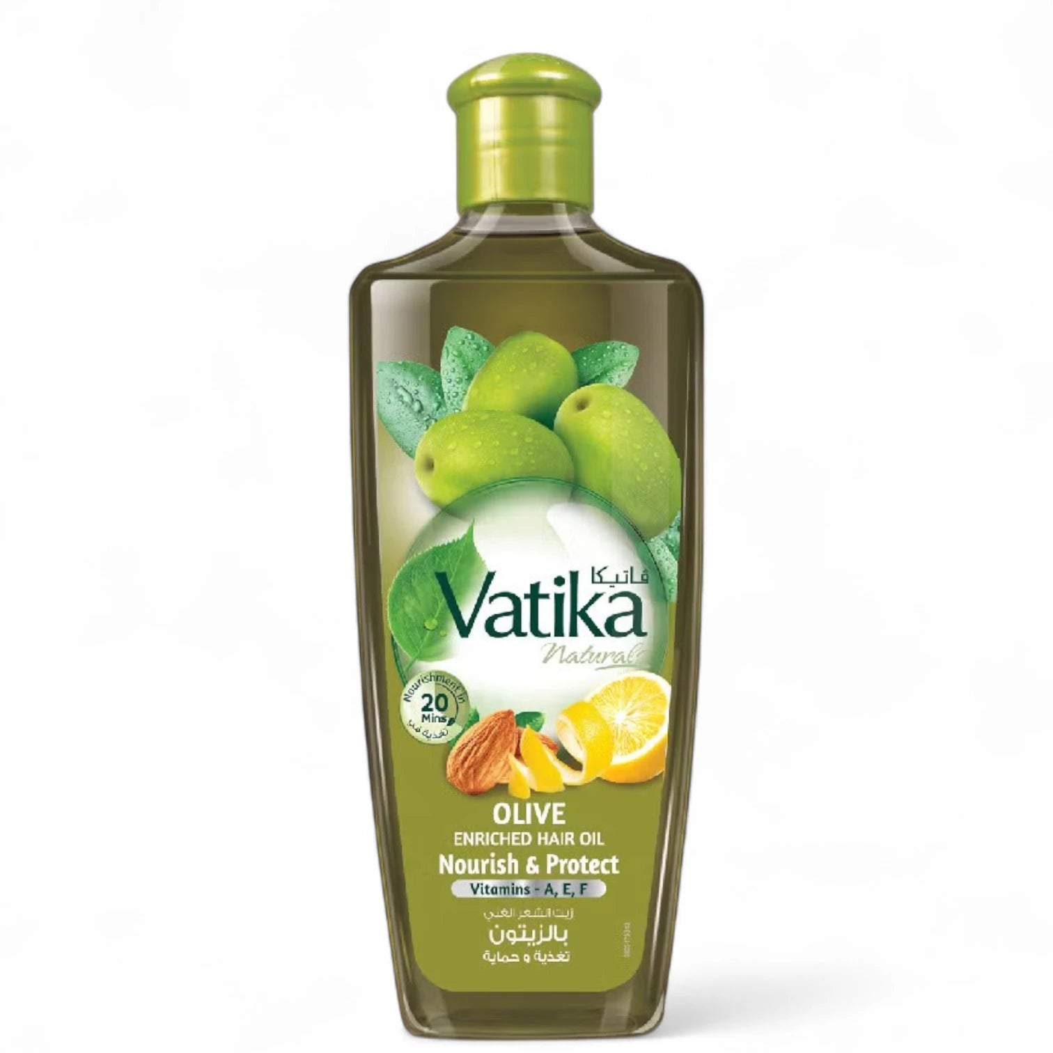 Vatika Naturals Olive Enriched Hair Oil – 300ml | With Virgin Olive Oil, Almonds, Cactus & Lemon | Nourishes, Protects & Strengthens Hair | For Dry & Dull Hair | Unisex - Damoo
