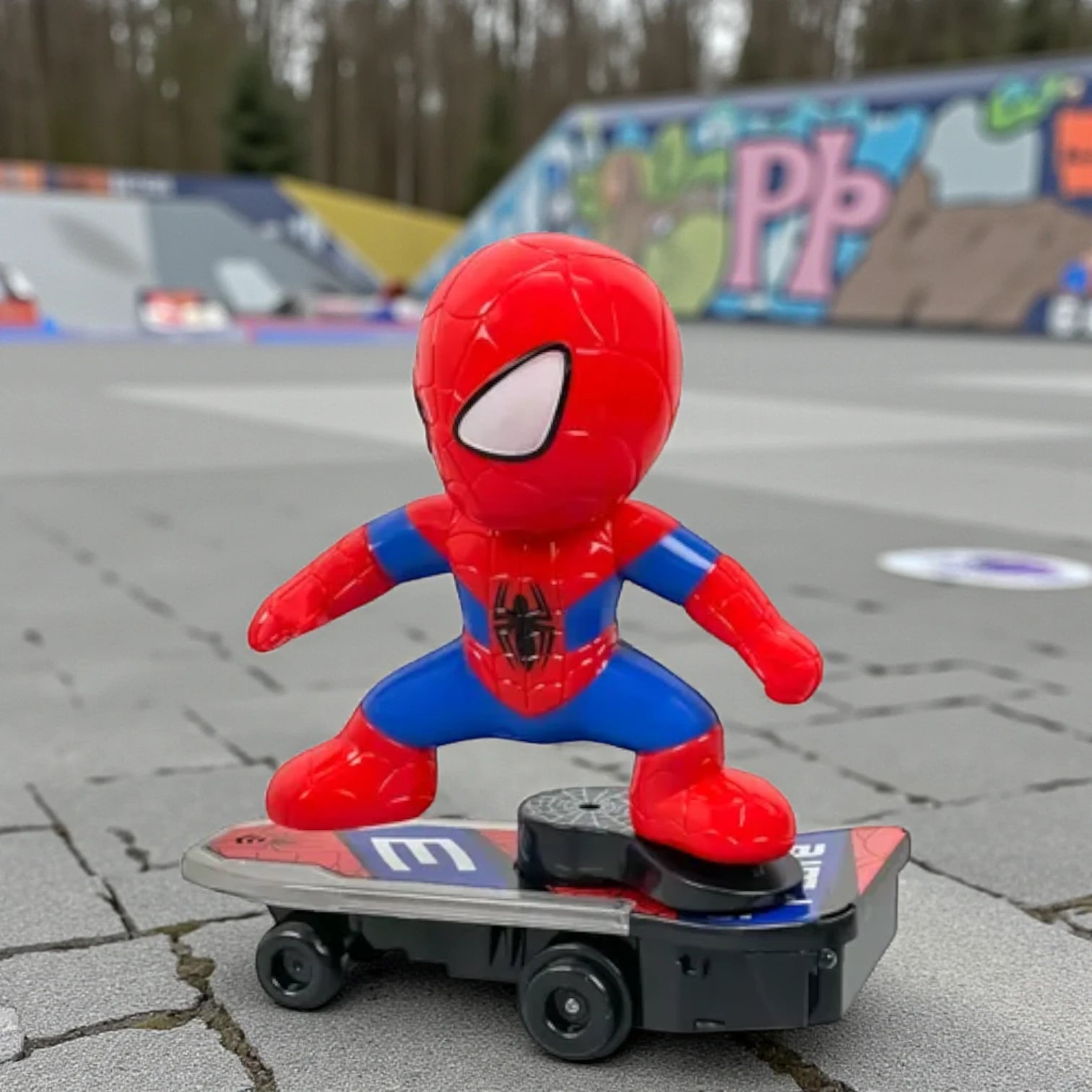 Spiderman Sliding Skating Plate Toy with Lights & Music | Omni-Directional Action Figure for Kids 3+
