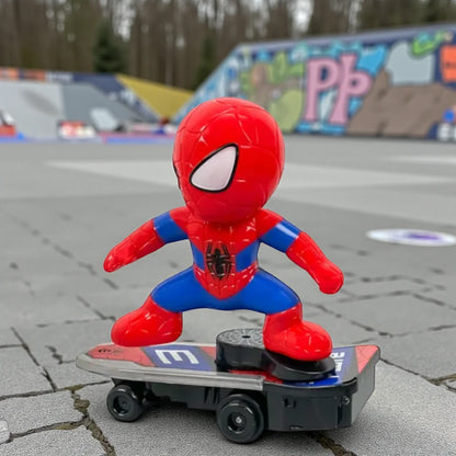 Spiderman Sliding Skating Plate Toy with Lights & Music | Omni-Directional Action Figure for Kids 3+