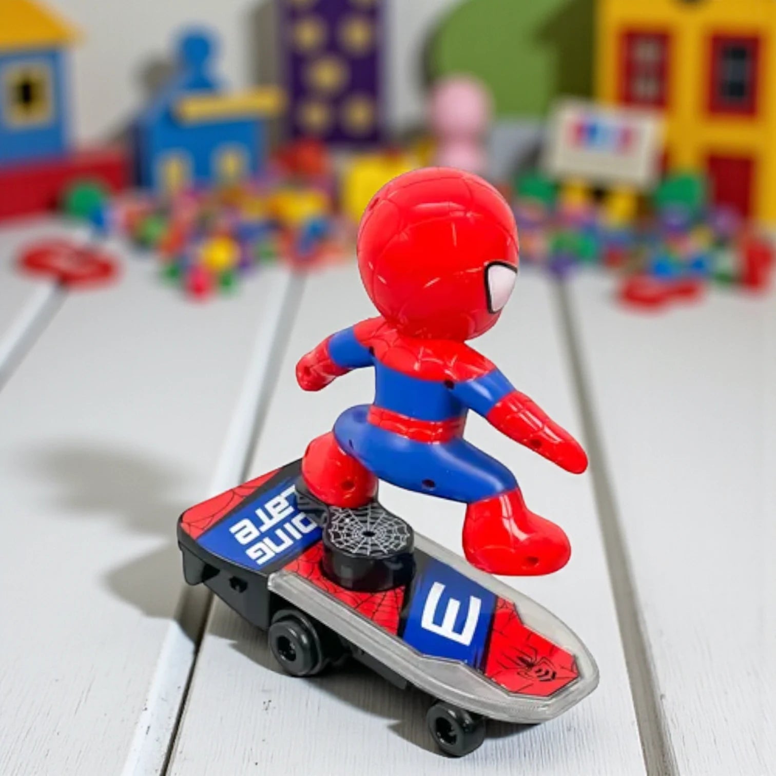 Spiderman Sliding Skating Plate Toy with Lights & Music | Omni-Directional Action Figure for Kids 3+