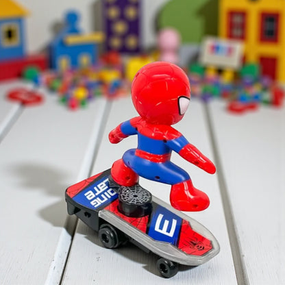 Spiderman Sliding Skating Plate Toy with Lights & Music | Omni-Directional Action Figure for Kids 3+