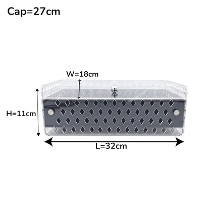 Modern Acrylic Decorative Box with Geometric Cutout Design – Elegant Storage Organizer with Lid for Kitchen, Bathroom, or Living Room