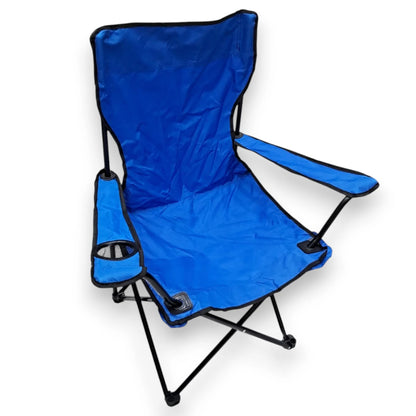 Folding Camping Chair with Cup Holder – Portable Fishing & Outdoor Chair, Lightweight and Durable Foldable Seat for Camping, Beach, Picnic, and Travel – W46 x H90 x L76 cm - Damoo