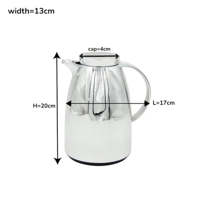 Regal Vacuum Jug 0.5 Liter | Stainless Steel Double Wall Thermal Flask | Premium Hot & Cold Beverage Server – Elegant Chrome Finish