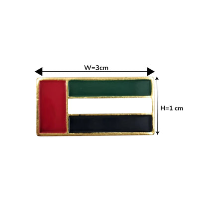 UAE Flag Magnetic Badge – Premium Gold Metal Lapel Pin for National Day & Flag Day Celebrations | Patriotic Accessory for Men & Women - Damoo