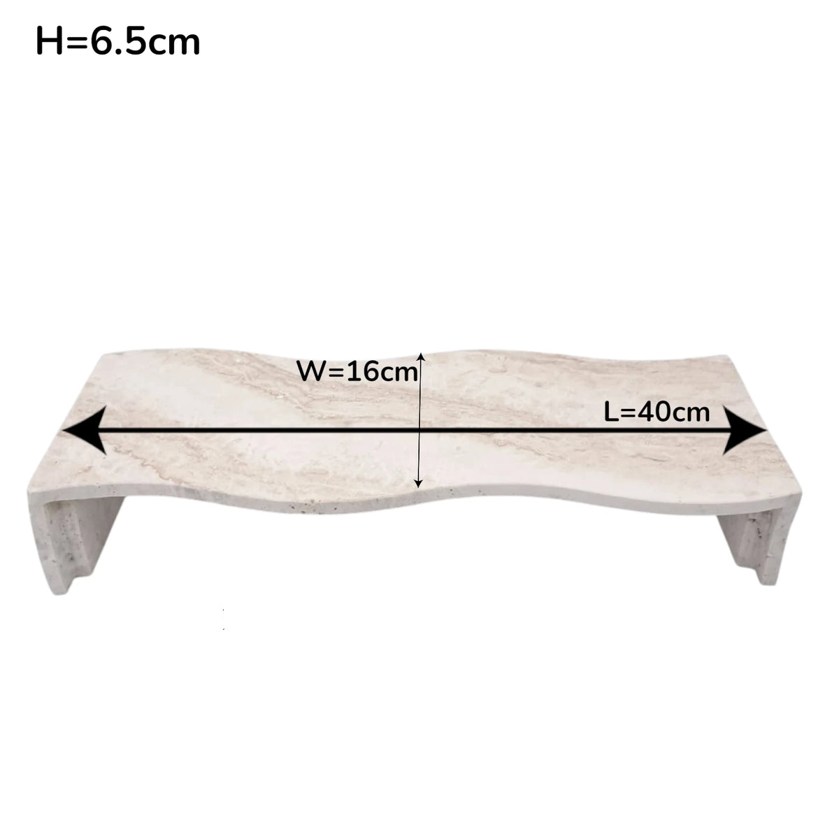 Natural Travertine Stone Display Stand – Handmade Rectangular Decorative Pedestal | Modern Minimalist Stone Riser for Home Décor, Vanity, and Table Styling