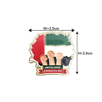 UAE National Day Magnetic Badge – Premium Metal Lapel Pin for Celebrations, Events & Gifts | United Arab Emirates Flag Design - Damoo