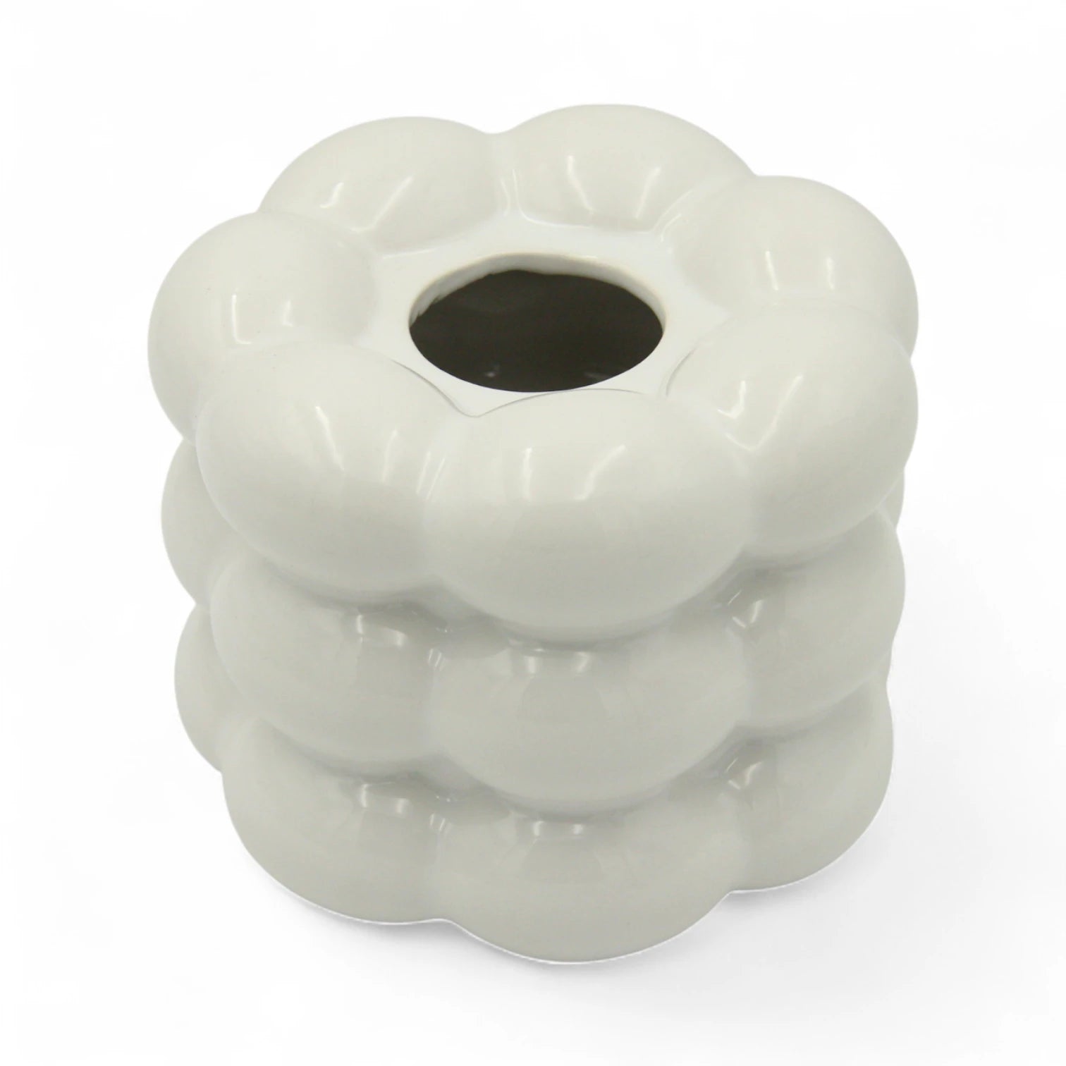 White Bubble-Shaped Tissue Holder | Elegant Cloud-Inspired Napkin Box for Living Room, Office, Bathroom & More - Damoo