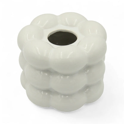 White Bubble-Shaped Tissue Holder | Elegant Cloud-Inspired Napkin Box for Living Room, Office, Bathroom & More - Damoo