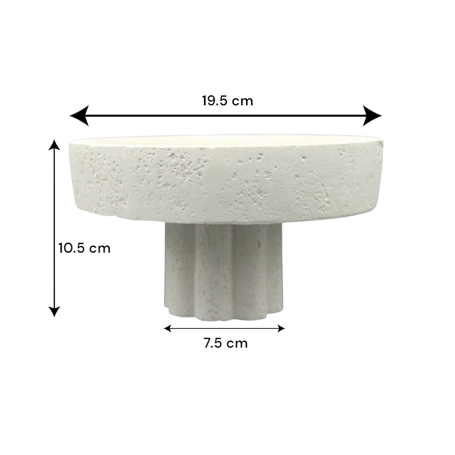 White Stone Decorative Bowl – Multipurpose Decorative Storage Bowl for Bathroom, Vanity, Kitchen & Countertop Organization - Perfect for Fruits, Candies, Towels, Soaps, Plants & More - Damoo