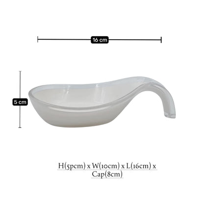 Kitchen Spoon Rest Holder, Heat Resistant Utensil Rest for Cooking Spoons Ladles Spatulas, Countertop Drip Tray, Available in Black and White - Damoo