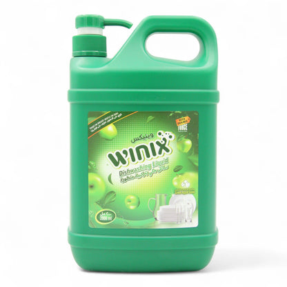 Winix Dishwashing Liquid – Green Apple Scent – 2 Liter Jumbo Bottle with Pump – Tough on Grease, Gentle on Hands – With Double Force Cleaning Power - Damoo