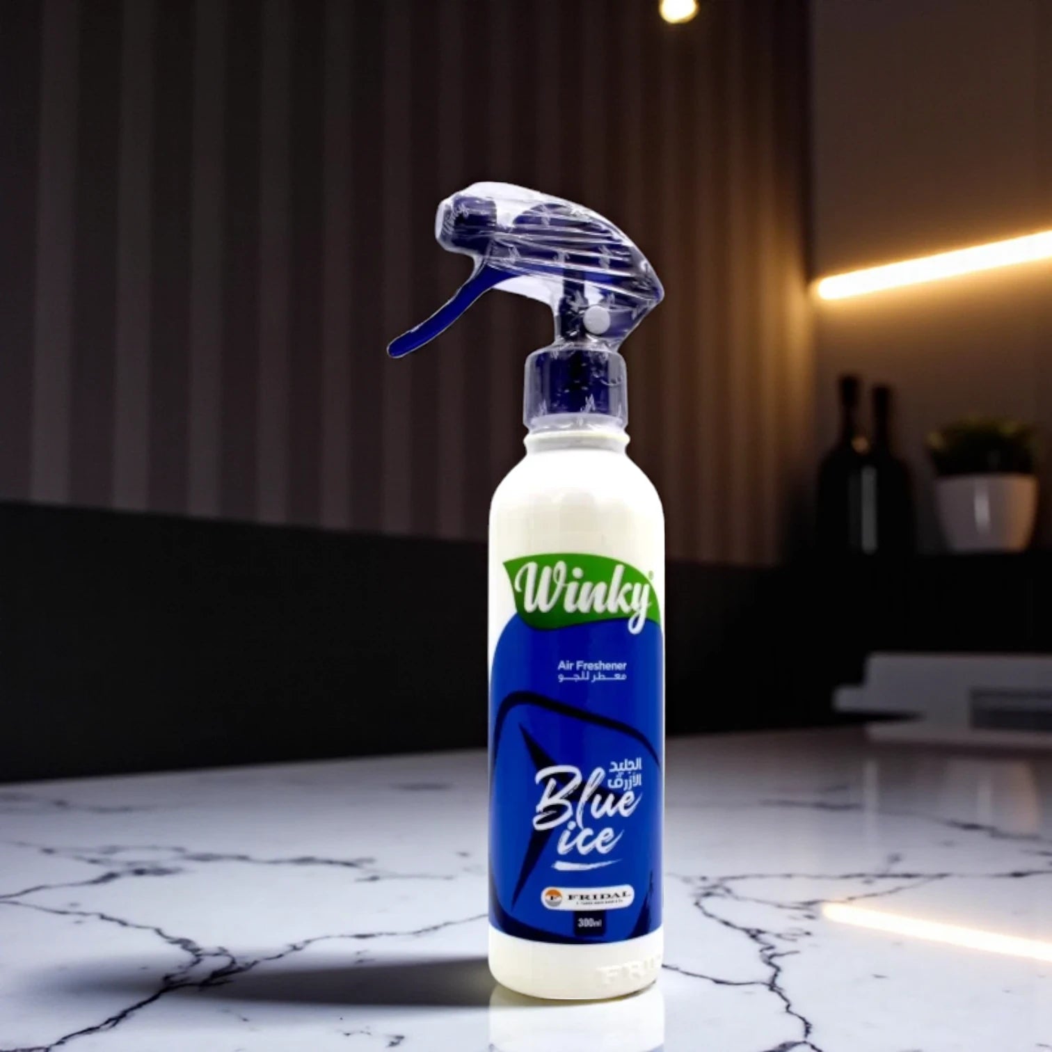 Winky Blue Ice Air Freshener Spray | 300ml | Natural Long-Lasting Scent | Non-Toxic & Biodegradable | Home & Room Odor Eliminator - Damoo
