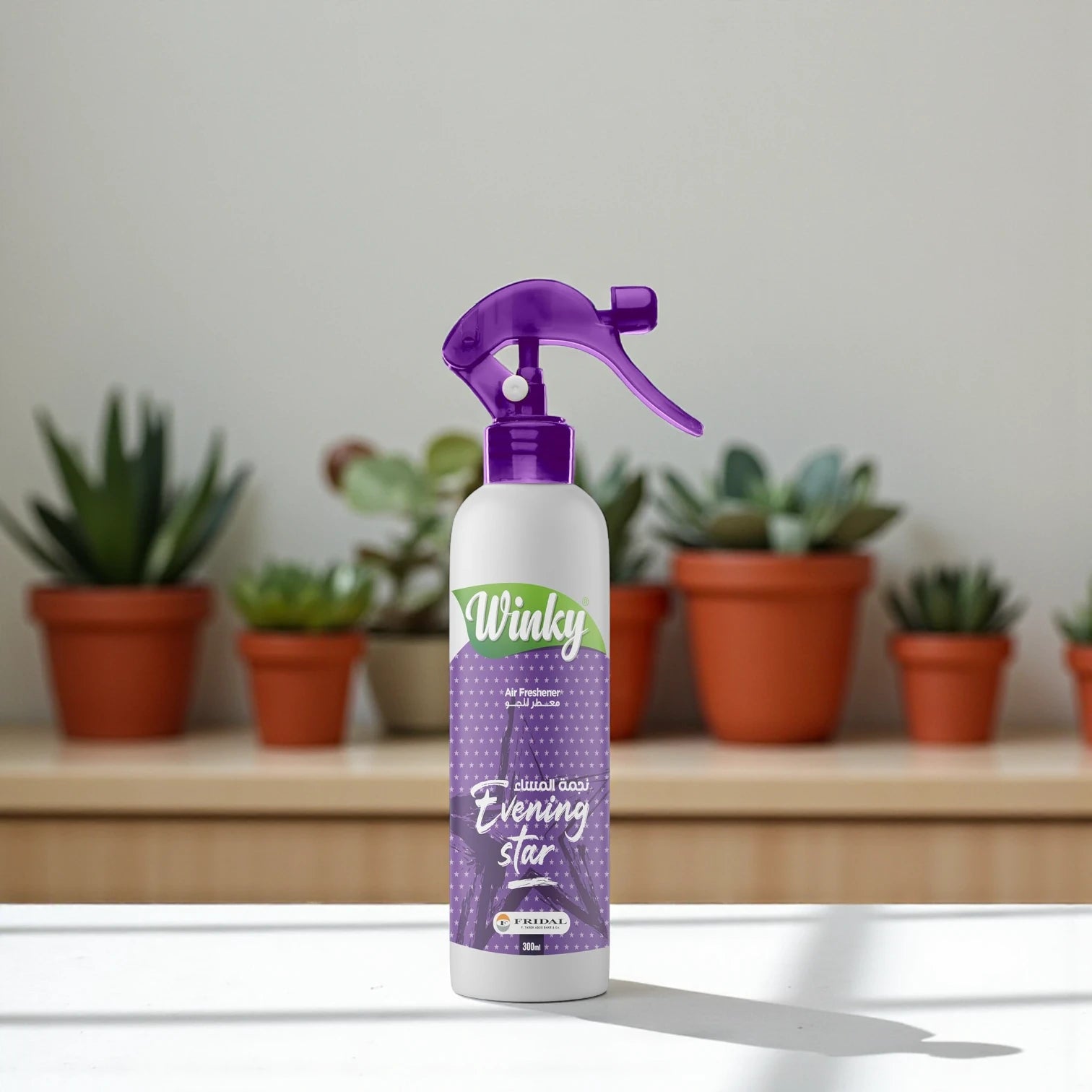 Winky Evening Star Air Freshener Spray – 300ml – Long-Lasting Indoor Scent – Made with 100% Natural Ingredients – Easy Manual Use - Damoo