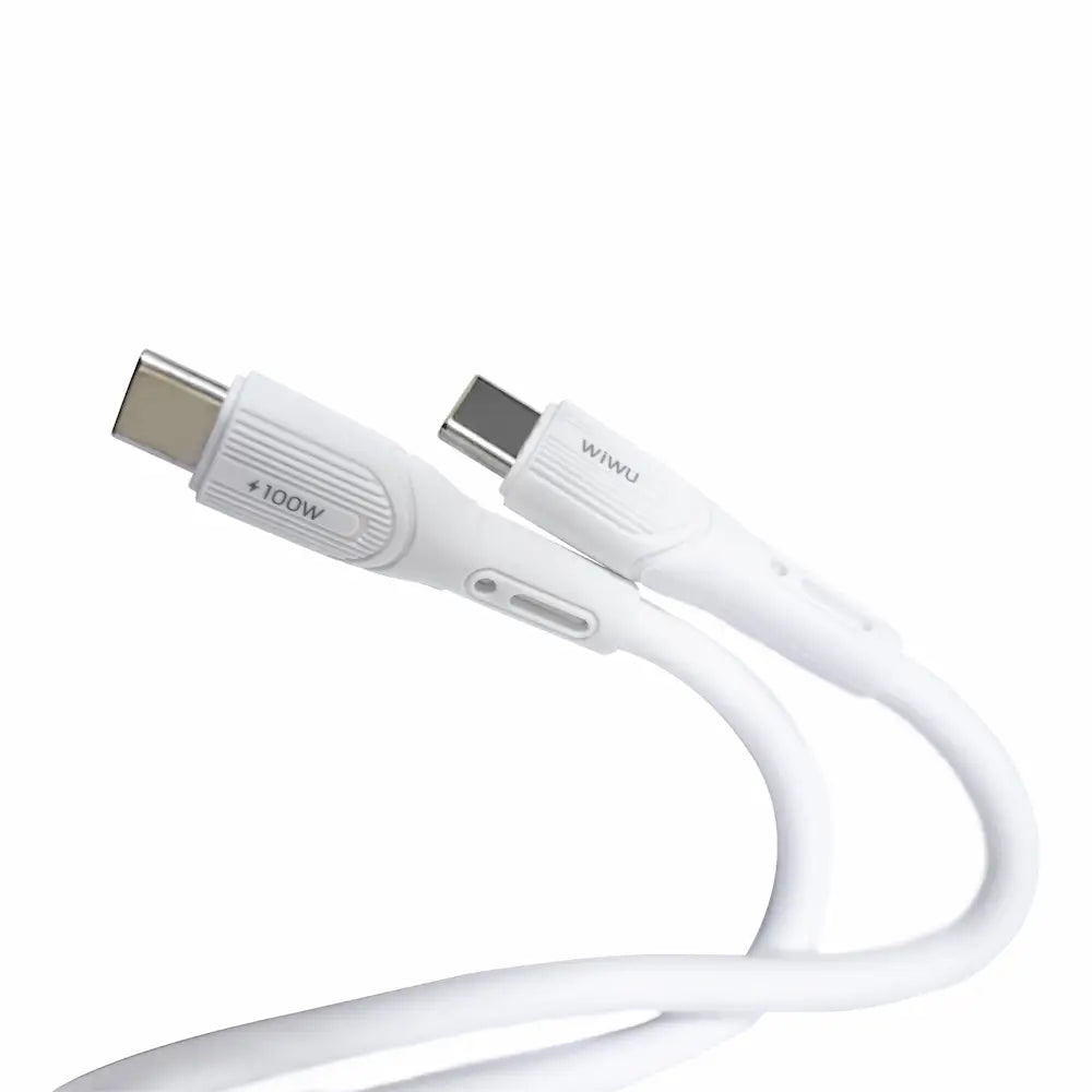 WIWU 20W PD USB-C Fast Charger UK Plug | Compact Smart Chip Adapter + Type-C to Type-C Cable - Damoo