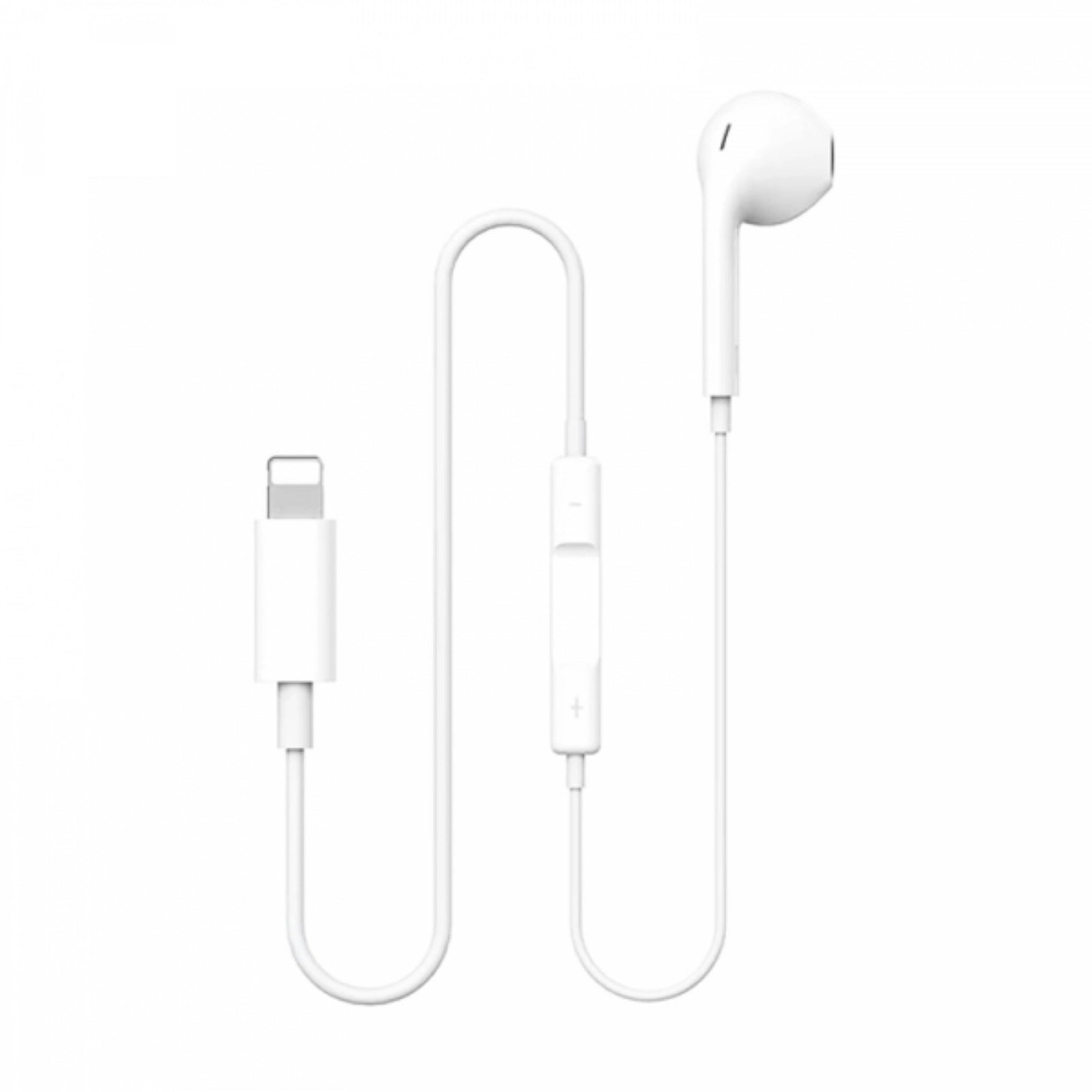 WiWU EB306 Mono Lightning Earbud – In-Ear Wired Headset with Built-in Mic, Plug & Play, Lightweight Design for iPhone (White) - Damoo