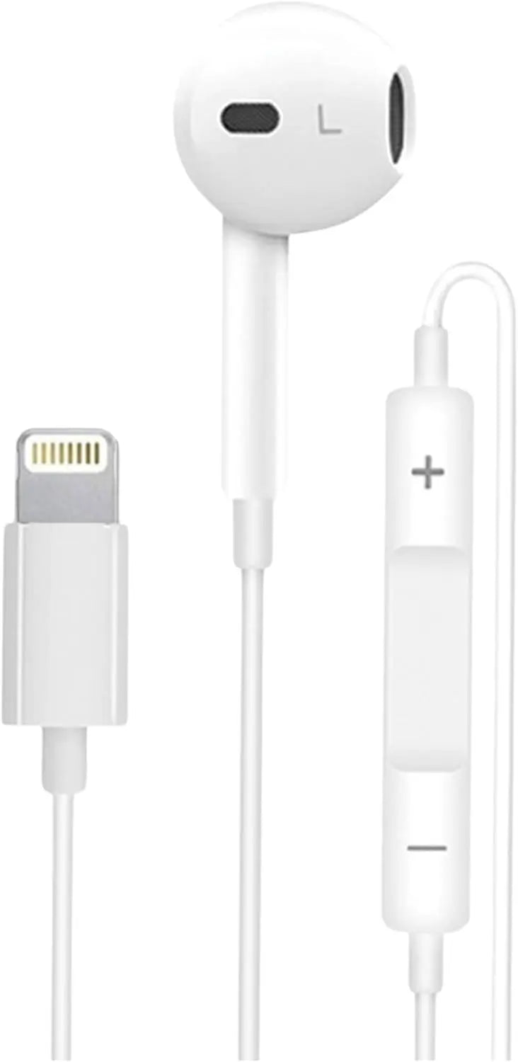 WiWU EB306 Mono Lightning Earbud – In-Ear Wired Headset with Built-in Mic, Plug & Play, Lightweight Design for iPhone (White) - Damoo