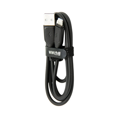 Wiwu Lightning Cable 1 M – 2.4A Fast Charging & Data Sync for iPhone, iPad, AirPods – Black - Damoo