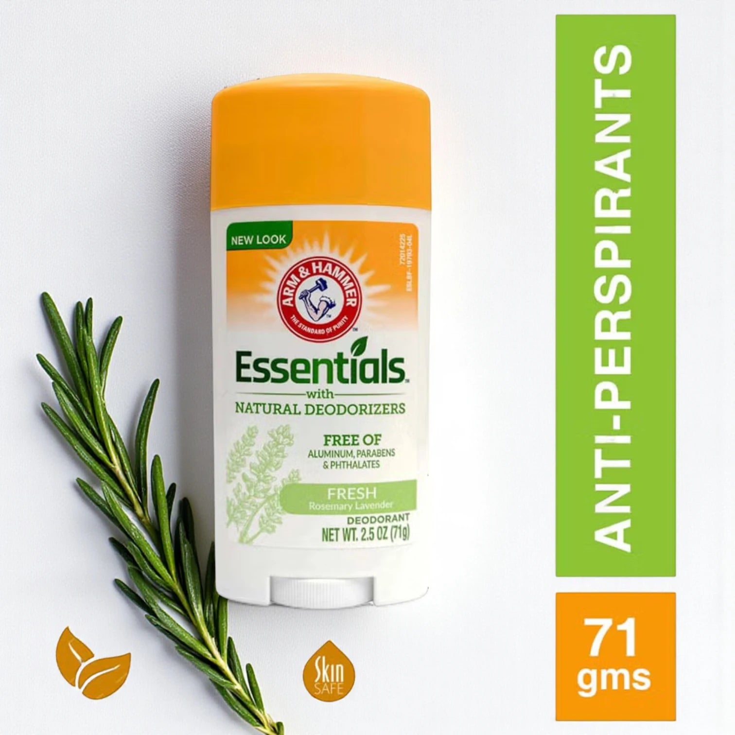 Arm & Hammer Essentials Natural Deodorant Stick Rosemary & Lavender – Twin Pack (2 x 71g) | 24H Odor Protection | Aluminum-Free, Paraben-Free & Gentle on Skin - Damoo