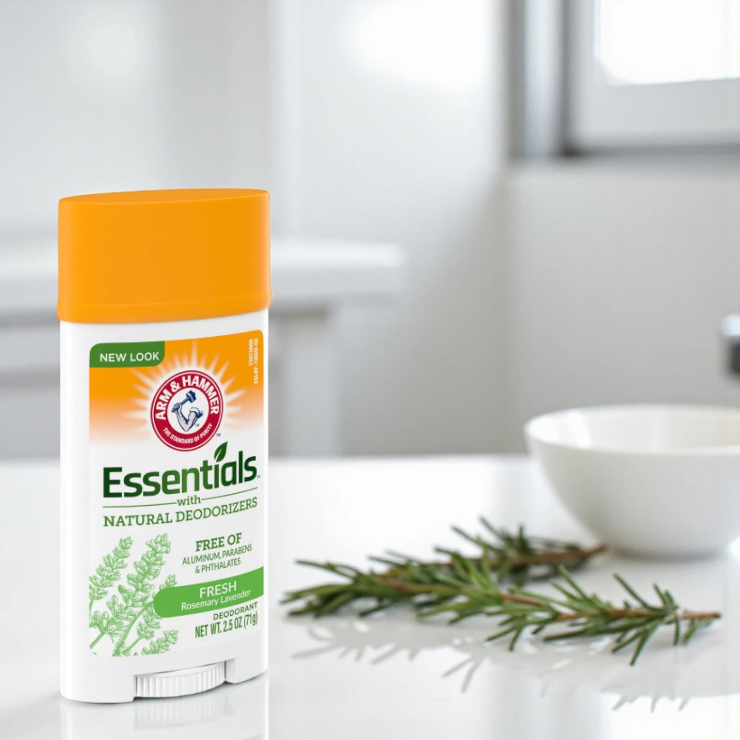 Arm & Hammer Essentials Natural Deodorant Stick Rosemary & Lavender – Twin Pack (2 x 71g) | 24H Odor Protection | Aluminum-Free, Paraben-Free & Gentle on Skin - Damoo