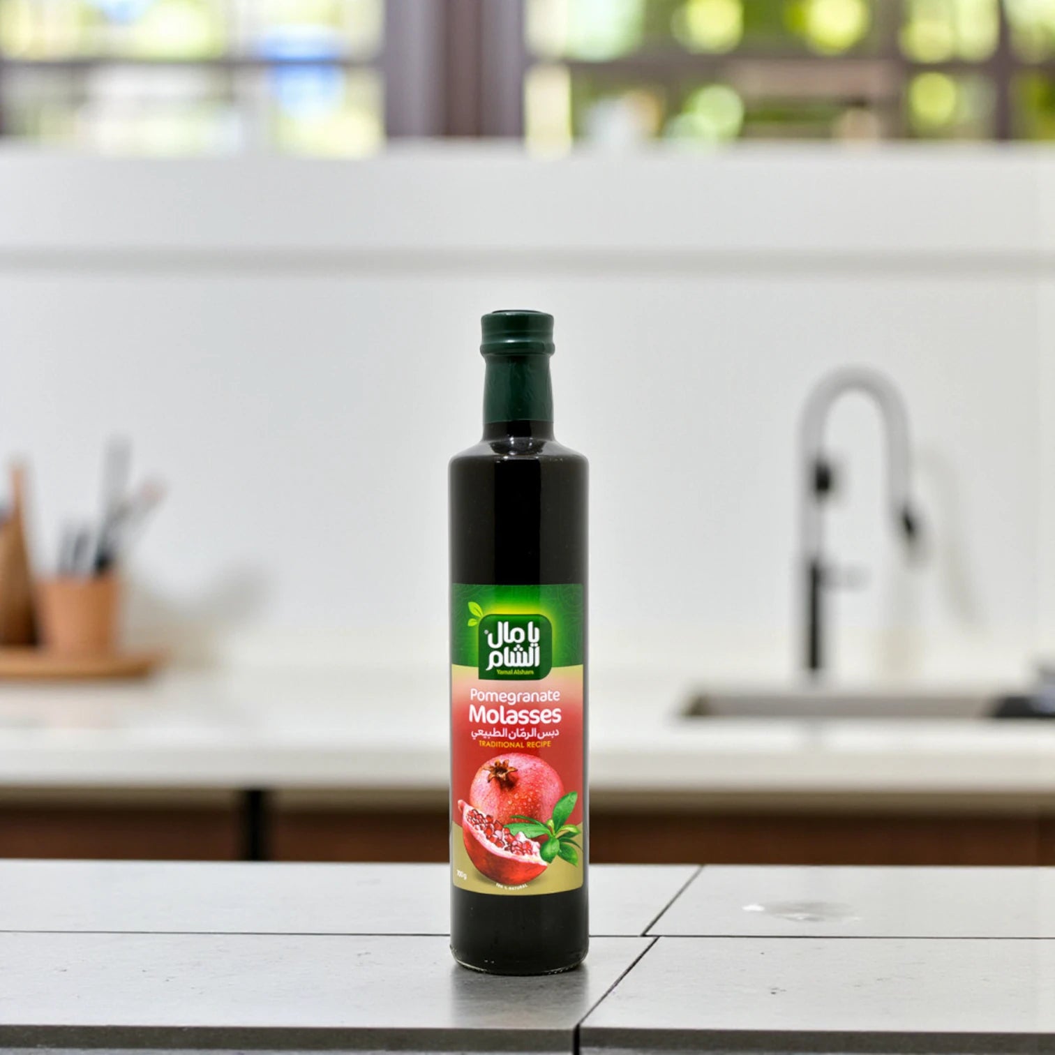 Yamal Alsham Natural Pomegranate Molasses – Rich Sweet & Tangy Syrup for Sauces, Marinades, Dressings & Middle Eastern Cooking - Damoo