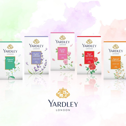 Yardley London English Rose & Lavender Soap Trio – 3 x 100g | Triple-Milled Bars with Creamy Lather & Long-Lasting Fragrance - Damoo